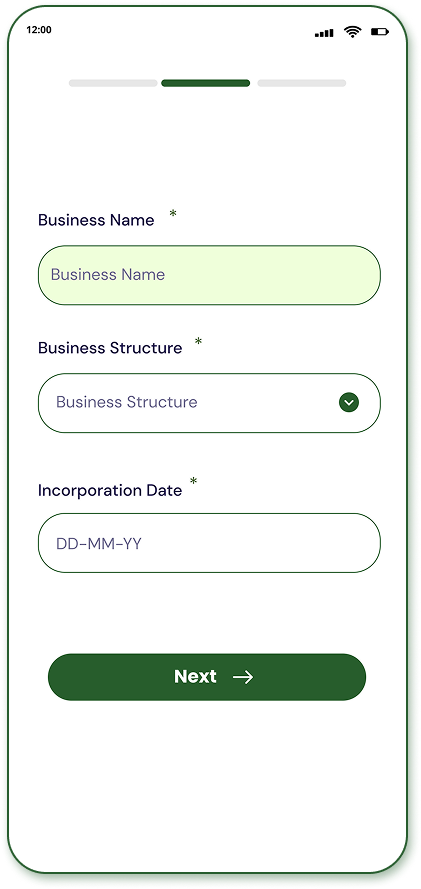 Vendor Form Screen